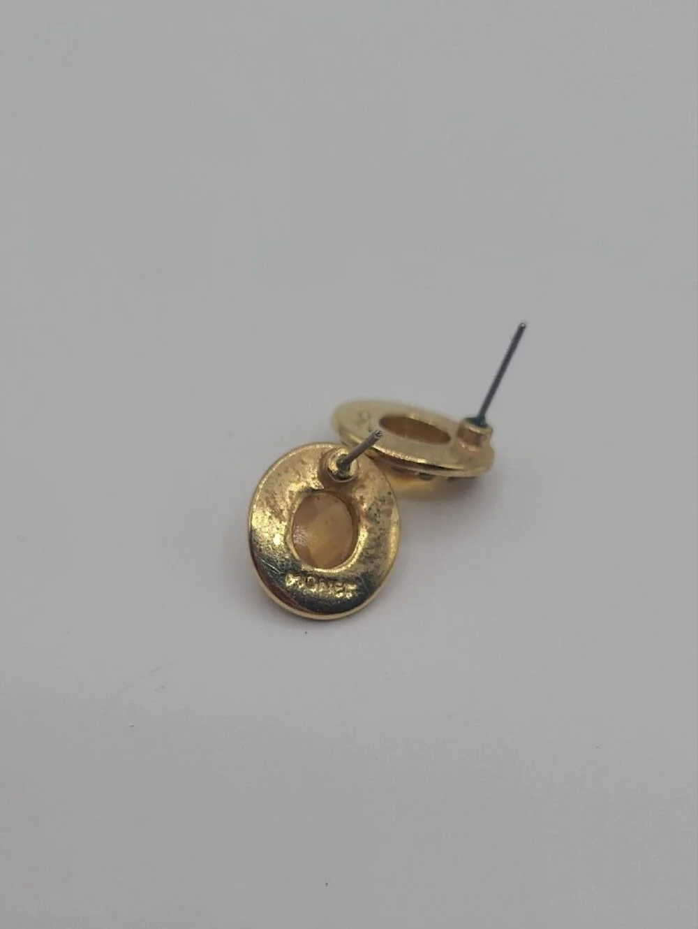 Monet Gold-Tone Round Crystal Stud Earrings